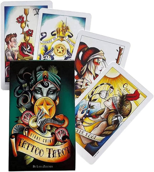 Eight coins tattoo tarot