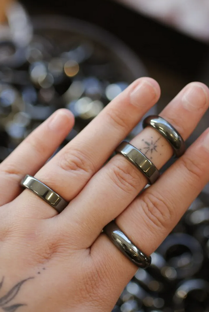 Hematite rings