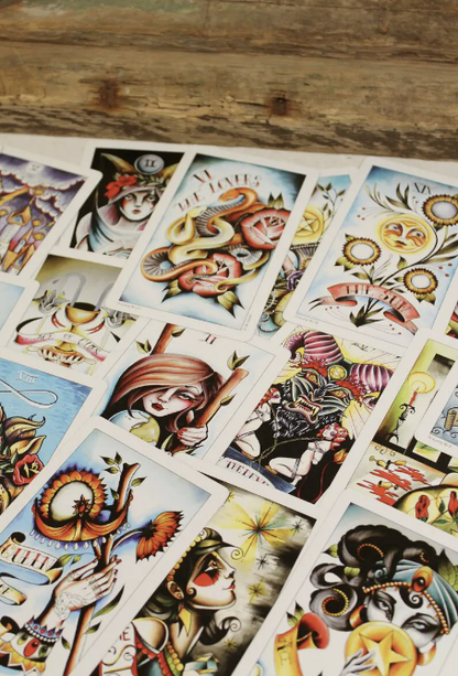 Eight coins tattoo tarot